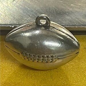 RETIRED James Avery Sterling Silver Football Charm - Silver